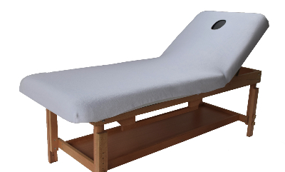 Non Portable table with white polar fleece cover-903